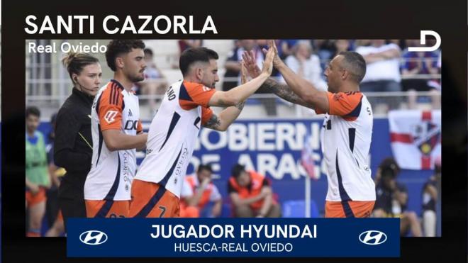 Santi Cazorla, Jugador Hyundai del Huesca-Real Oviedo.