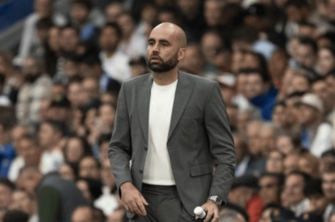 Claudio Giráldez en el Santiago Bernabéu (Foto: LaLiga).