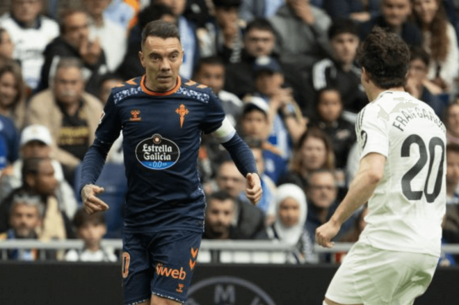 Iago Aspas ante Fran García (Foto: LaLiga).