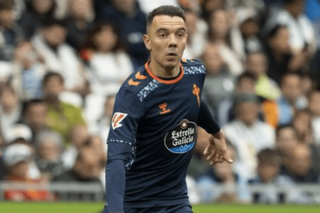 Iago Aspas en el Santiago Bernabéu (Foto: LaLiga).