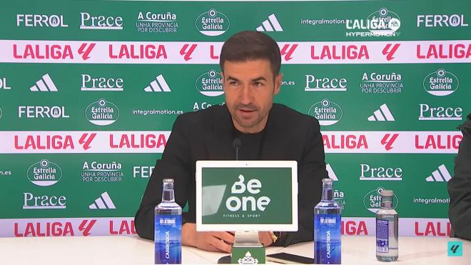 Gabi Fernández, en rueda de prensa.