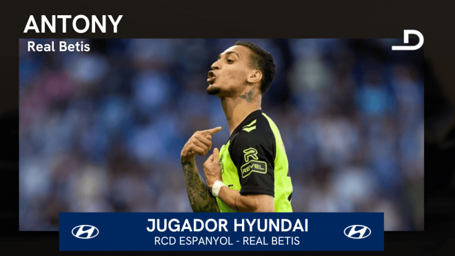 Antony, Jugador Hyundai del Betis-Espanyol.