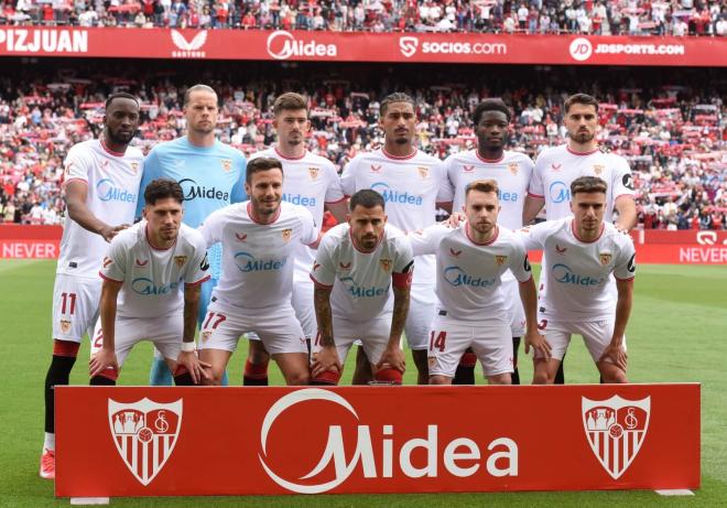 El once sevillista, en el Sevilla-Leganés (Foto: Kiko Hurtado).