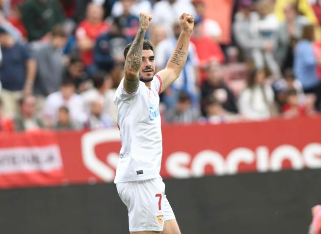 Isaac Romero celebra su gol al Leganés (foto: Kiko Hurtado)