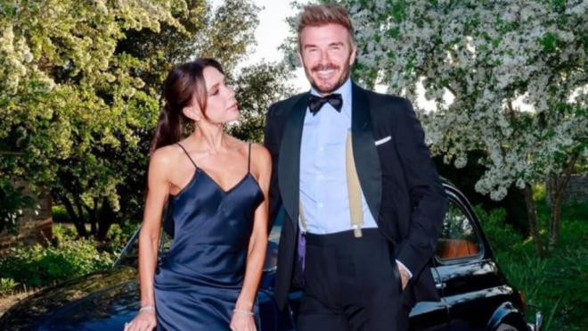 David Beckham y Victoria en al fiesta de cumpleaños (Instagram: @davidbeckham)