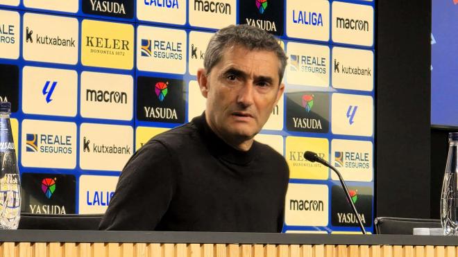 Ernesto Valverde atiende a la prensa tras un partido de LALIGA (Foto: Athletic Club).