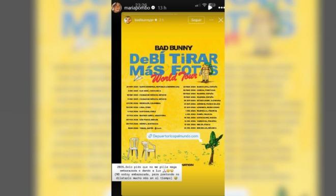 María Pombo y su petición al 2026 con el concierto de Bad Bunny (Foto: redes sociales)