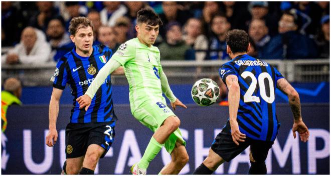 Pedri González, durante el Inter-Barcelona (foto: FCB X).