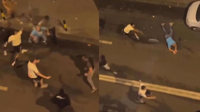 Carlik Jones, durante el altercado a la puerta de una discoteca en Belgrado (Foto: redes sociales)