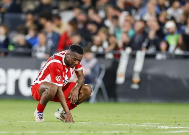 Juan Otero, durante el Castellón-Sporting (Foto: LaLiga).