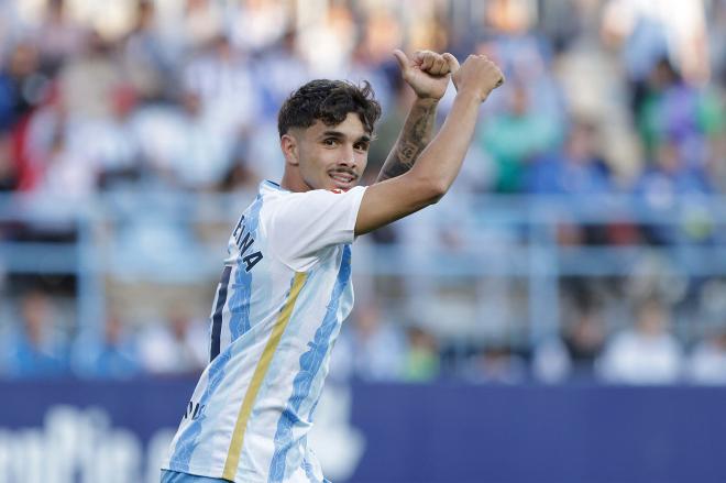 Kevin Medina, en un partido del Málaga (Foto: LaLiga).