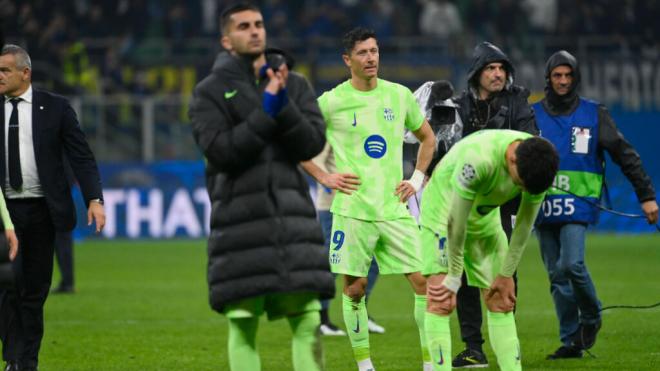 Ferran, Lewandowski y Pedri se lamentan tras caer eliminados (Foto: Cordon Press)