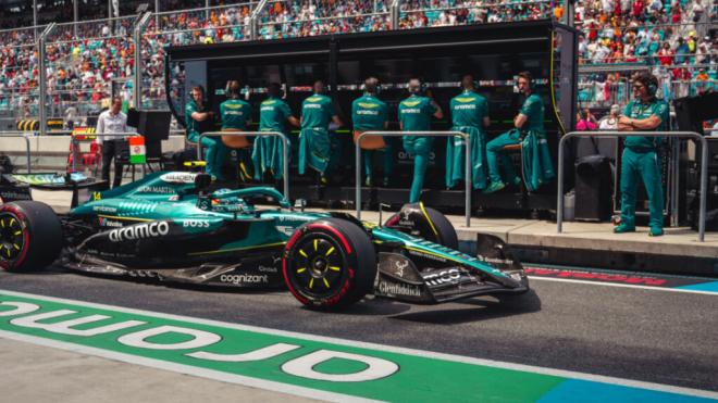 Fernando Alonso, durante el Gran Premio de Miami (Foto: Aston Martin).