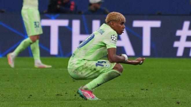 Lamine Yamal durante el partido ante el Inter de Milán (Fuente: Cordon Press)