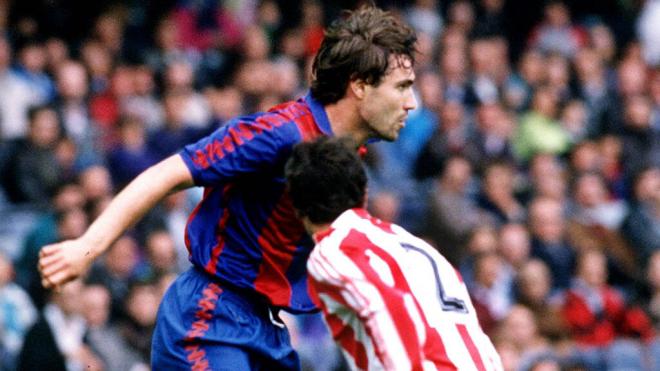 Julio Salinas, durante su etapa como jugador del Barcelona (foto: Cordon Press).