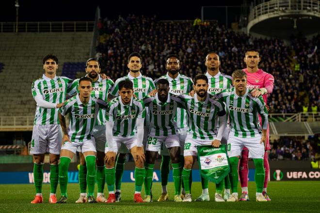 El once del Betis ante la Fiorentina en el Artemio Franchi (Foto: RBB).