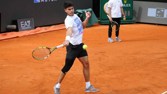 Carlos Alcaraz, antes de debutar en el Masters 1000 de Roma (Foto: Cordon Press)