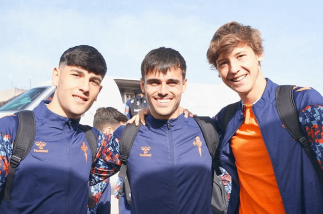 Yoel Lago, Miguel Román y Fer López (Foto: RC Celta).