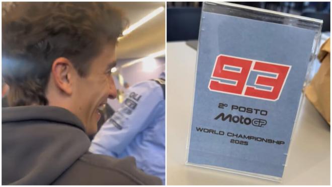 Marc Márquez, en el motorhome del Gresini Racing