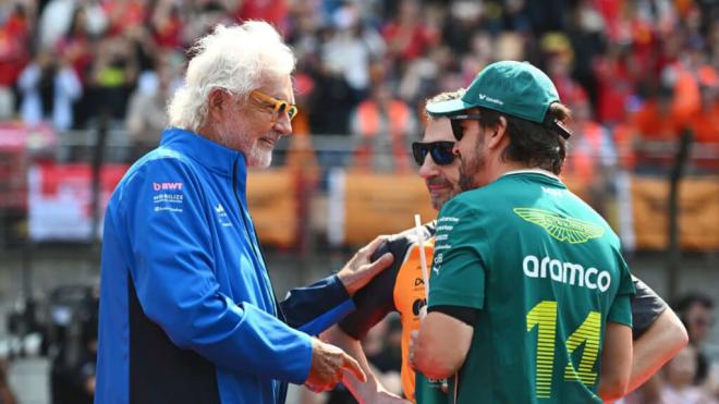 Fernando Alonso, Andrea Stella y Flavio Briatore, en este 2025 (Foto: EFE).