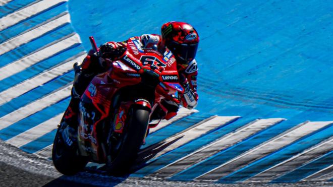 Pecco Bagnaia, durante los test de MotoGP en Jerez (Foto: Ducati).