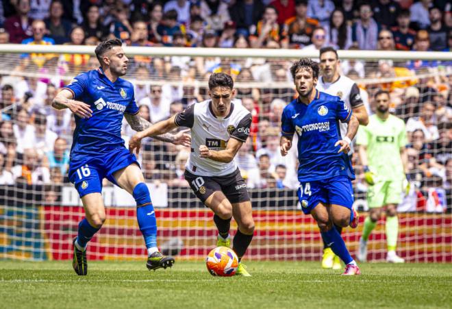 André Almeida en el Valencia-Getafe