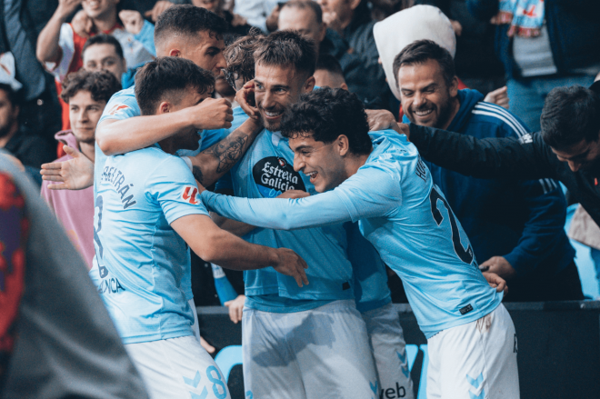 Celebración del gol de Mingueza (Foto: RC Celta).