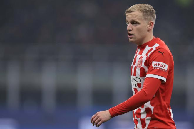 Donny Van de Beek, en un partido del Girona FC (Foto: Cordon Press).