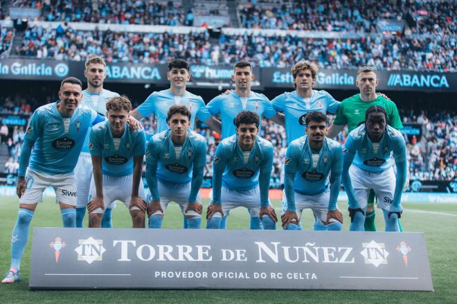 Once titular del Celta ante el Sevilla (Foto: RC Celta).