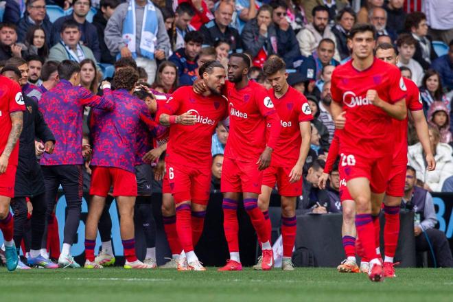 Gudelj celebra su gol al Celta (Foto: Cordon Press).