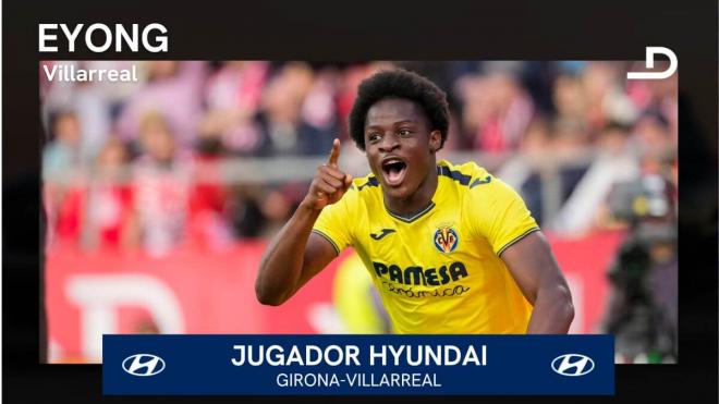 Etta Eyong, Jugador Hyundai del Girona-Villarreal.