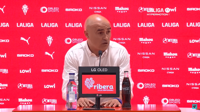 Óscar Gilsanz, tras el Sporting-Deportivo.