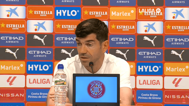 Salva Fúnez, segundo entrenador del Girona, tras la derrota con el Villarreal.