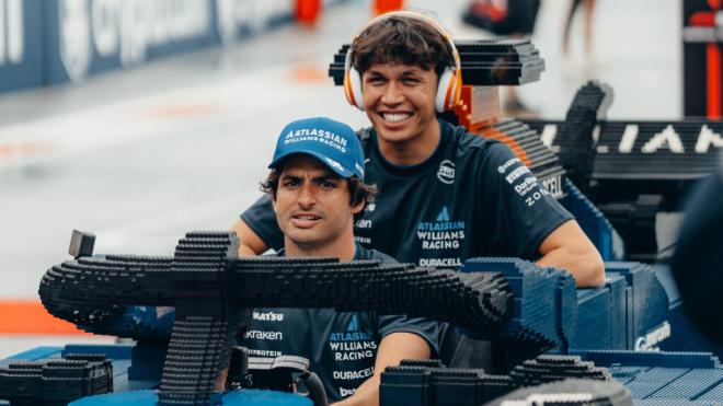 Carlos Sainz y Alex Albon, durante el Gran Premio de Miami (Foto: Williams Racing).