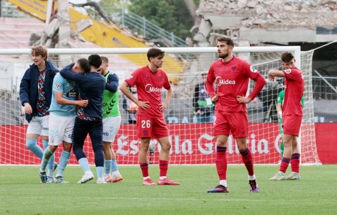 El Sevilla se lamenta en Balaídos (Foto: Cordon Press).