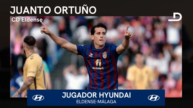 Juanto Ortuño, Jugador Hyundai del Eldense-Málaga.