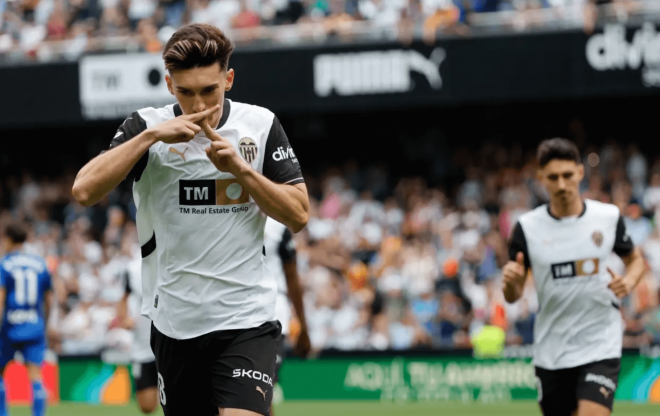 Pepelu celebra su gol ante el Getafe