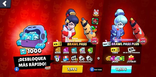 El Brawl Pass de Batalla por el Reino de las Katanas en Brawl Stars