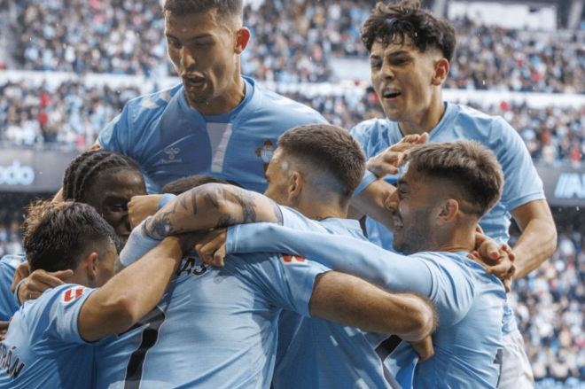 El Celta celebra el gol de Borja Iglesias (Foto: LaLiga).
