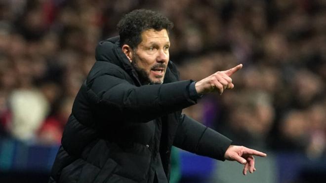 Diego Pablo Simeone durante un partido del Atlético de Madrid (Fuente: Cordon Press)
