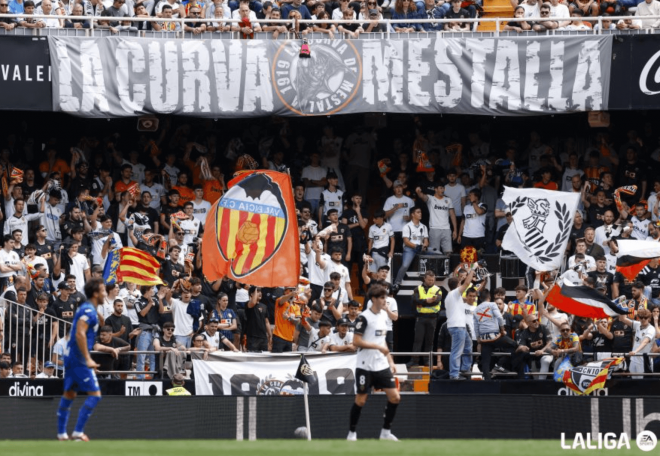 Curva Mestalla en el Valencia-Getafe