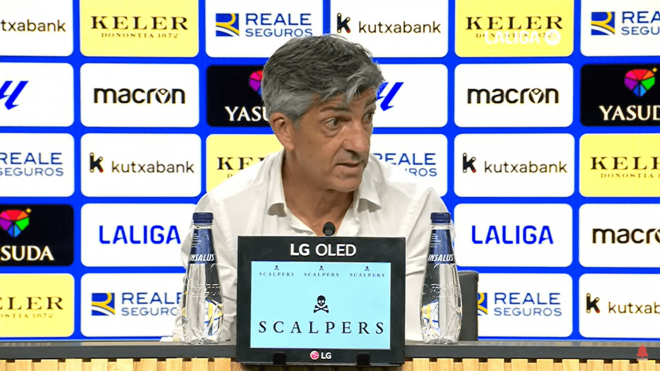 Imanol Alguacil, en rueda de prensa tras el Real Sociedad-Celta.