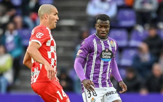 Alani, en su debut con el Real Valladolid.