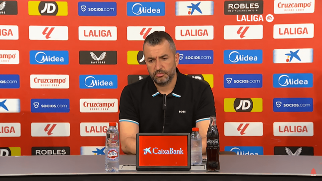 Diego Martínez, en sala de prensa tras el Sevilla-Las Palmas.