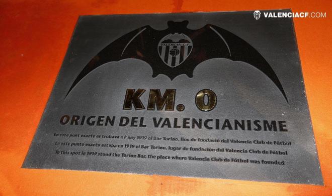 KM 0 Valencianismo, lugar exacto de la Fundación del Valencia CF