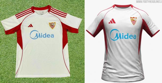 Así sería la nueva camiseta del Sevilla para la temporada 2025/26.
