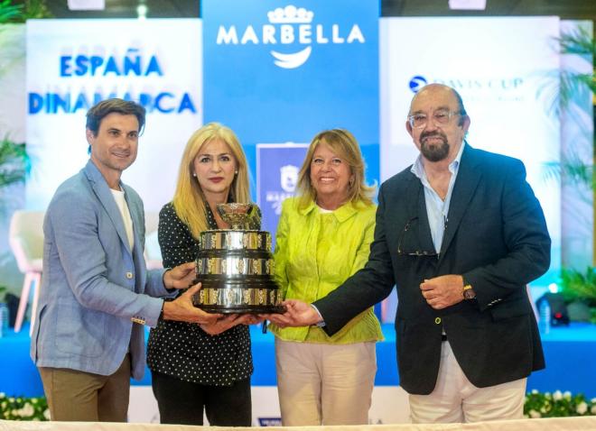 Presentación de la eliminatoria de Copa Davis entre España y Dinamarca en Marbella.