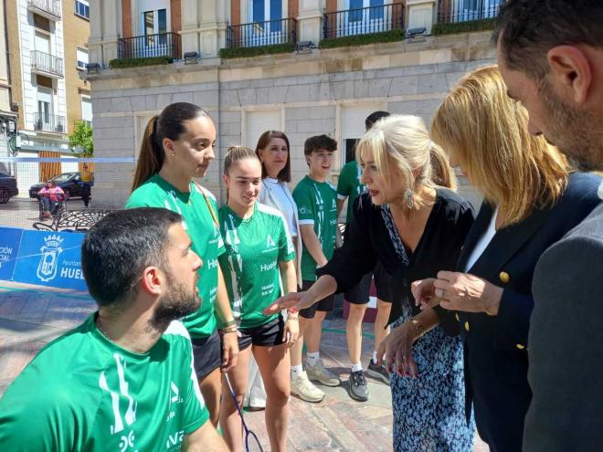 La consejera Patricia del Pozo, durante su visita a Huelva.