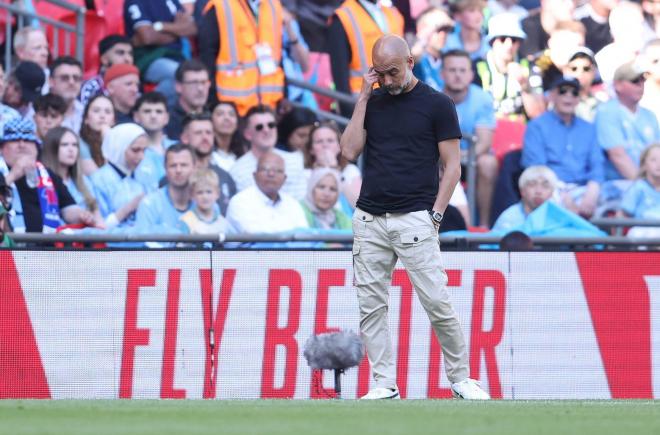 Pep Guardiola ante el Crystal Palace. (Foto: Cordon Press)