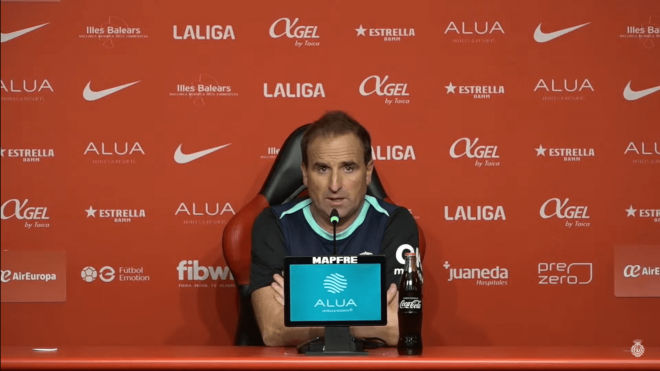 Jagoba Arrasate, en rueda de prensa del Mallorca.